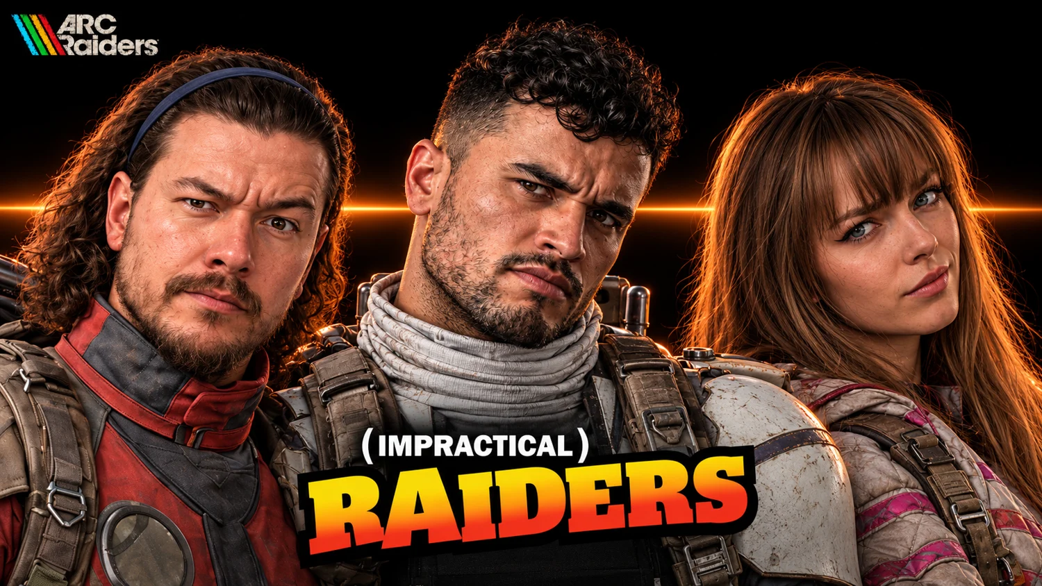Three confused gaming characters in an orange-lit thumbnail